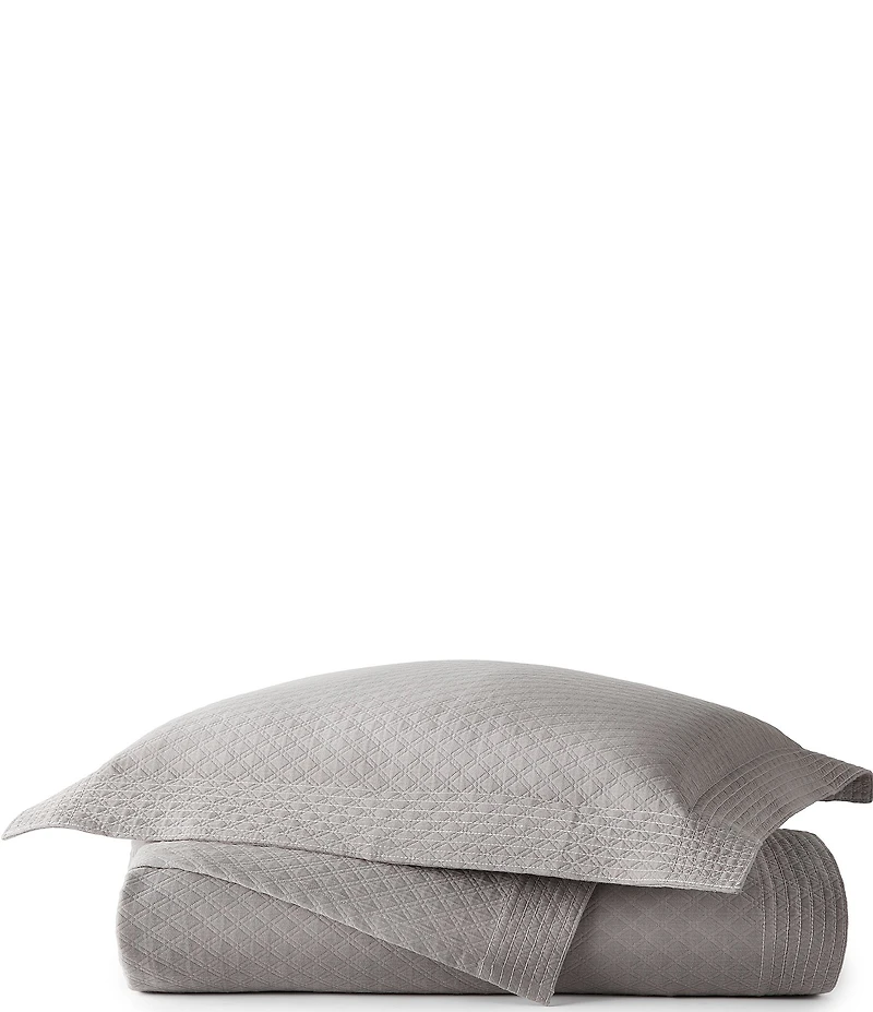 Peacock Alley Alyssa Diamond Patterned Matelasse Cotton Coverlet