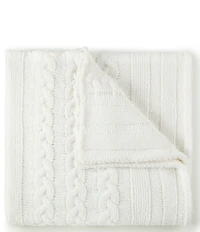 Peacock Alley Cozy Cable Knit Throw Blanket