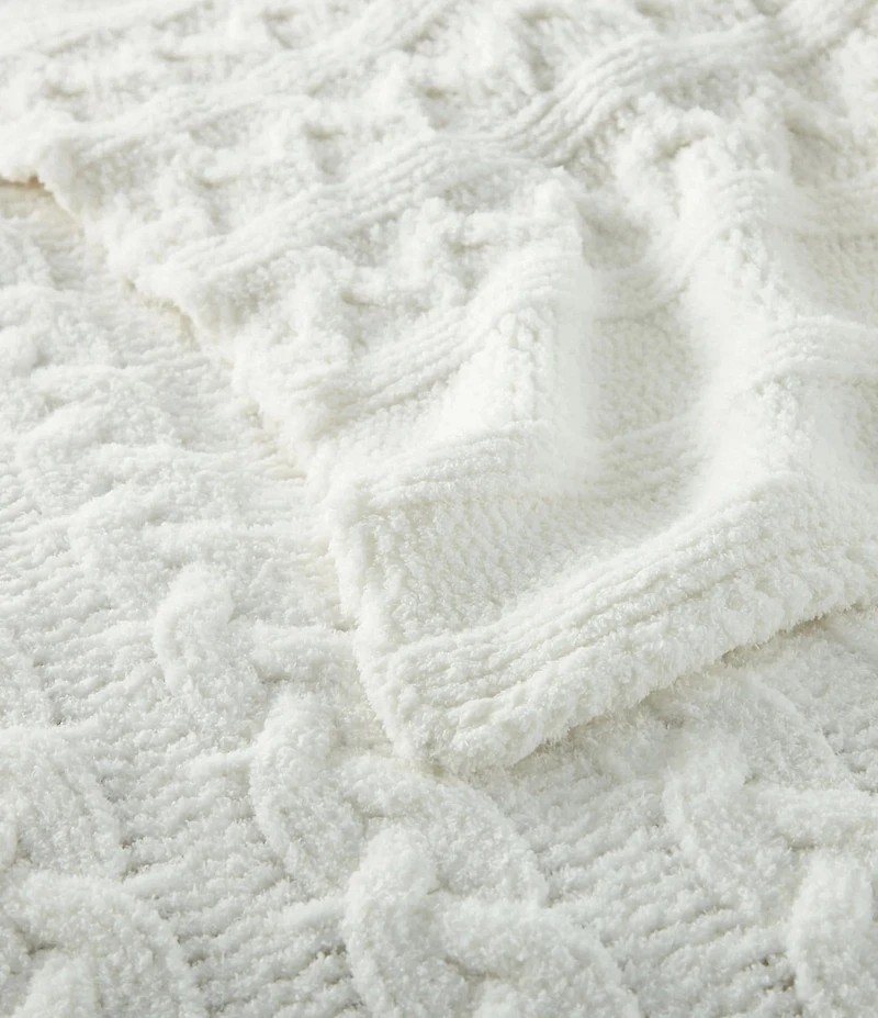 Peacock Alley Cozy Cable Knit Throw Blanket