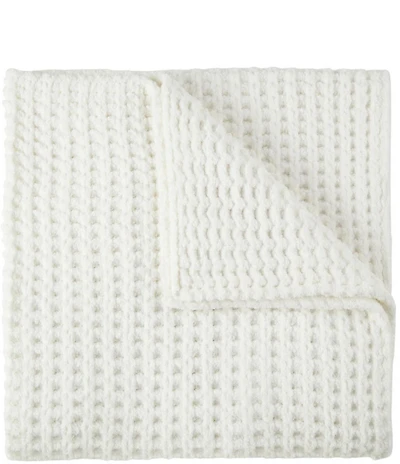 Peacock Alley Cozy Waffle Knit Throw Blanket