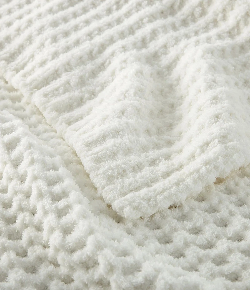Peacock Alley Cozy Waffle Knit Throw Blanket