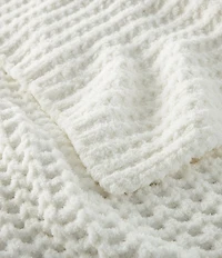 Peacock Alley Cozy Waffle Knit Throw Blanket