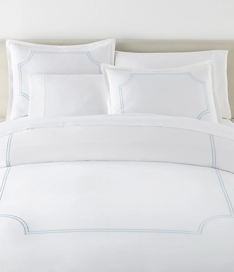 Peacock Alley Deco Classic Embroidered Duvet Cover Mini Set