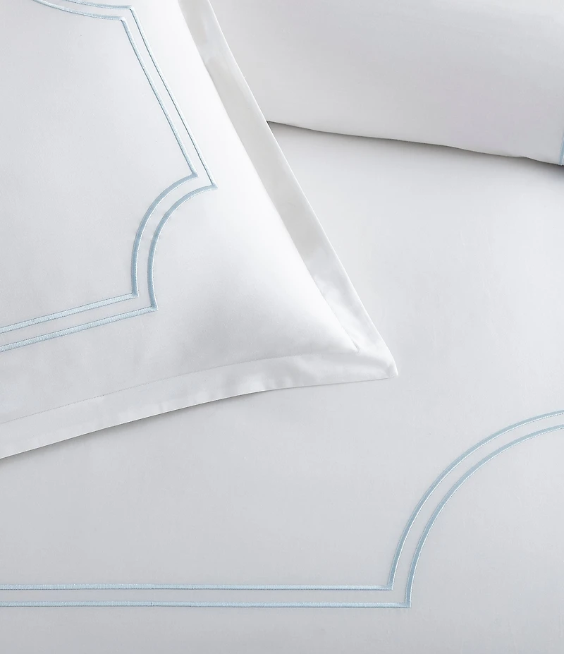 Peacock Alley Deco Classic Embroidered Duvet Cover Mini Set