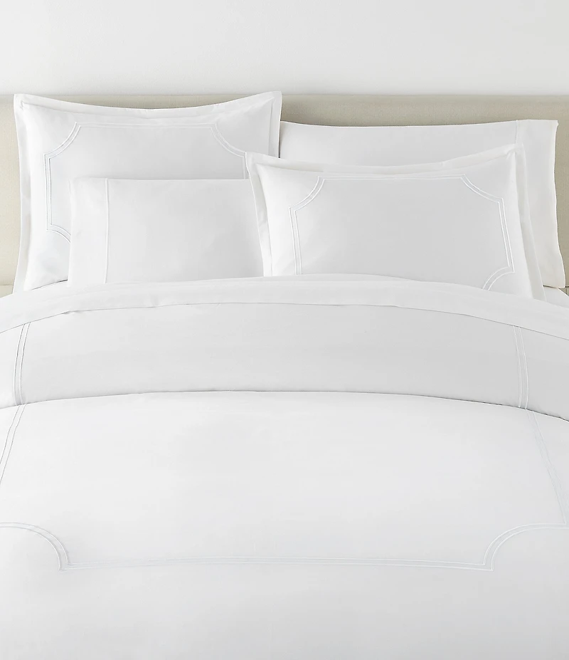 Peacock Alley Deco Classic Embroidered Duvet Cover Mini Set