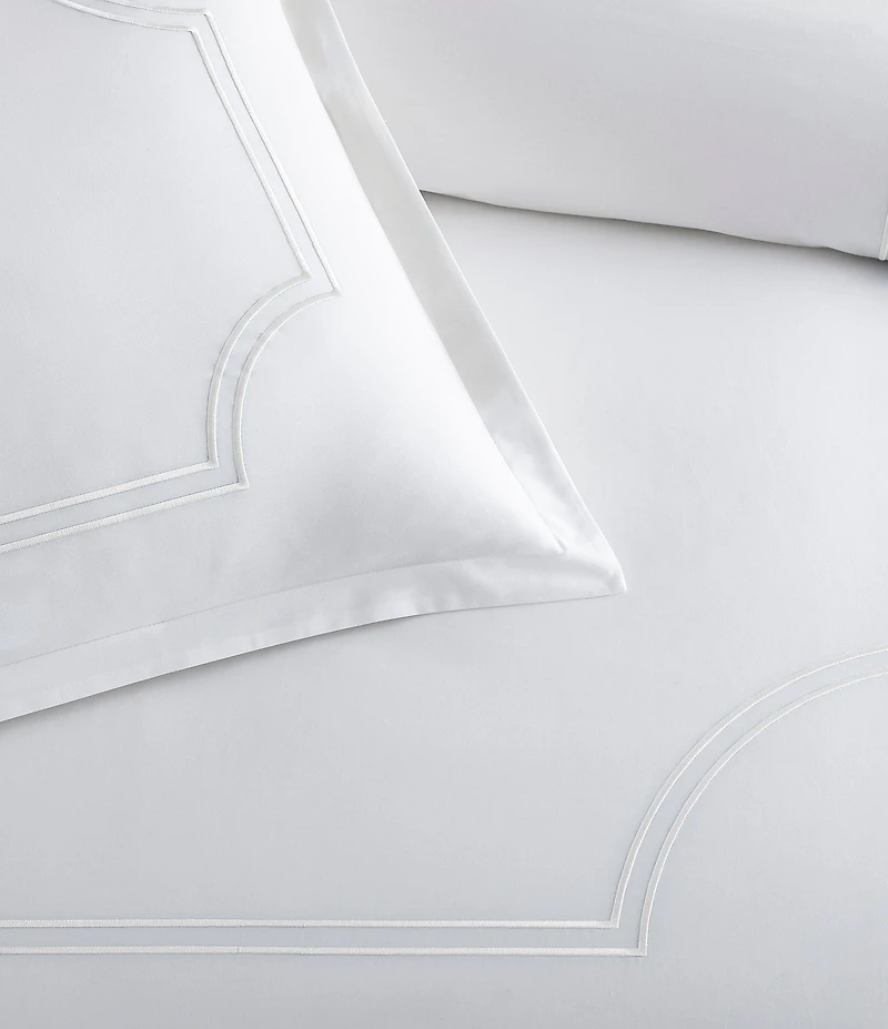 Peacock Alley Deco Classic Embroidered Duvet Cover Mini Set