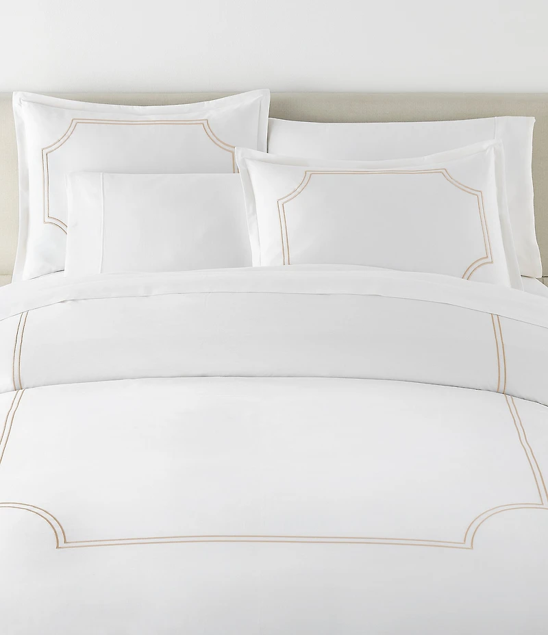 Peacock Alley Deco Classic Embroidered Duvet Cover Mini Set