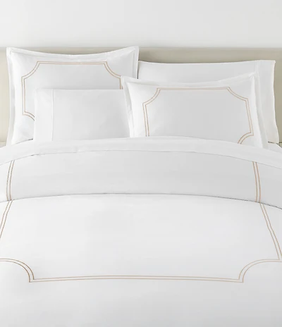 Peacock Alley Deco Classic Embroidered Duvet Cover Mini Set