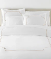 Peacock Alley Deco Classic Embroidered Duvet Cover Mini Set