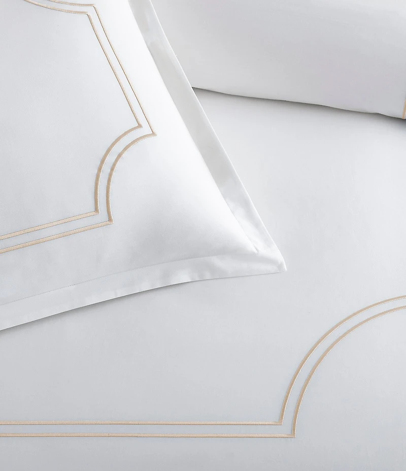 Peacock Alley Deco Classic Embroidered Duvet Cover Mini Set