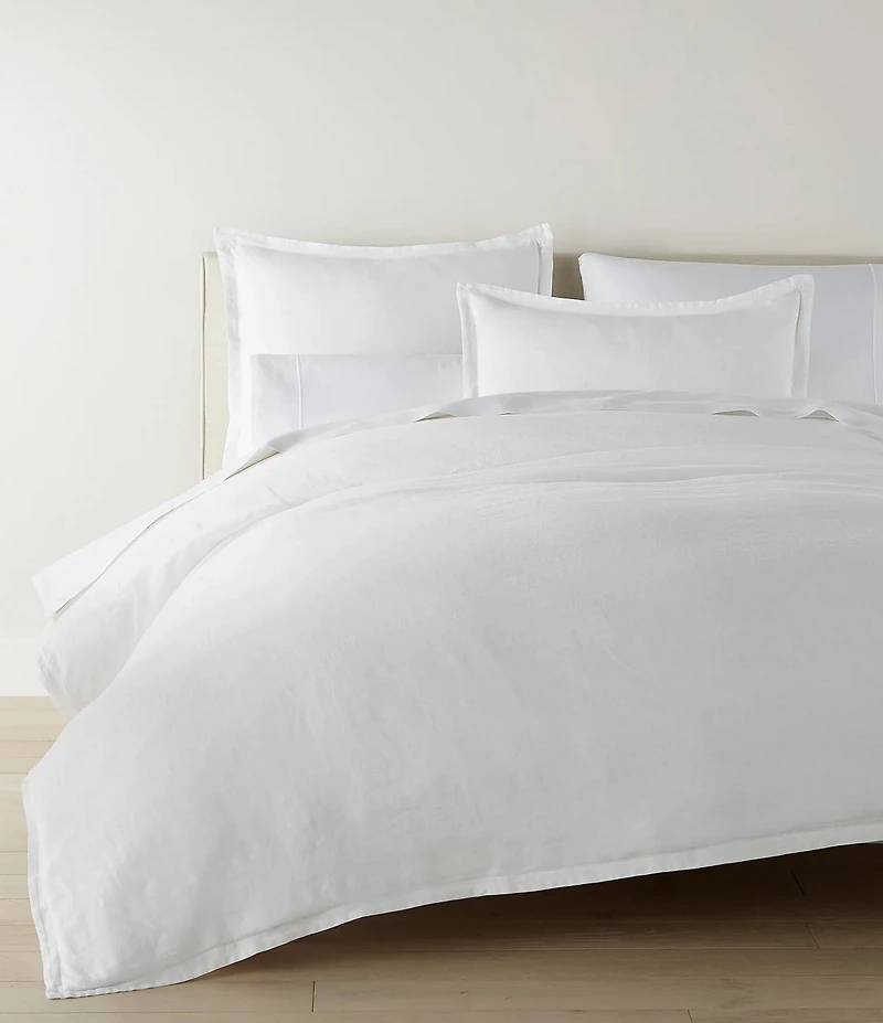 Peacock Alley European Washed Linen Duvet Cover