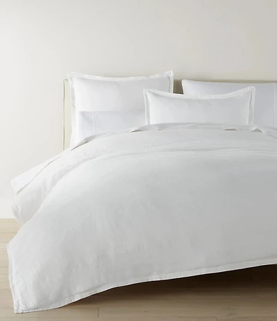 Peacock Alley European Washed Linen Duvet Cover