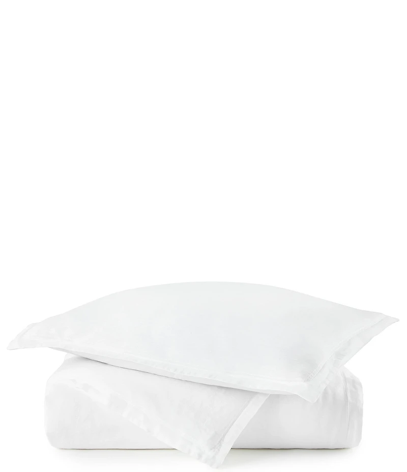 Peacock Alley European Washed Linen Duvet Cover