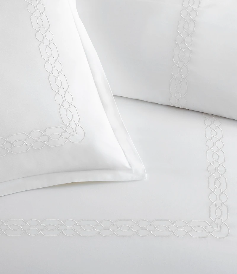 Peacock Alley Filigree Classic Embroidered Duvet Cover Mini Set