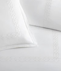 Peacock Alley Filigree Classic Embroidered Duvet Cover Mini Set