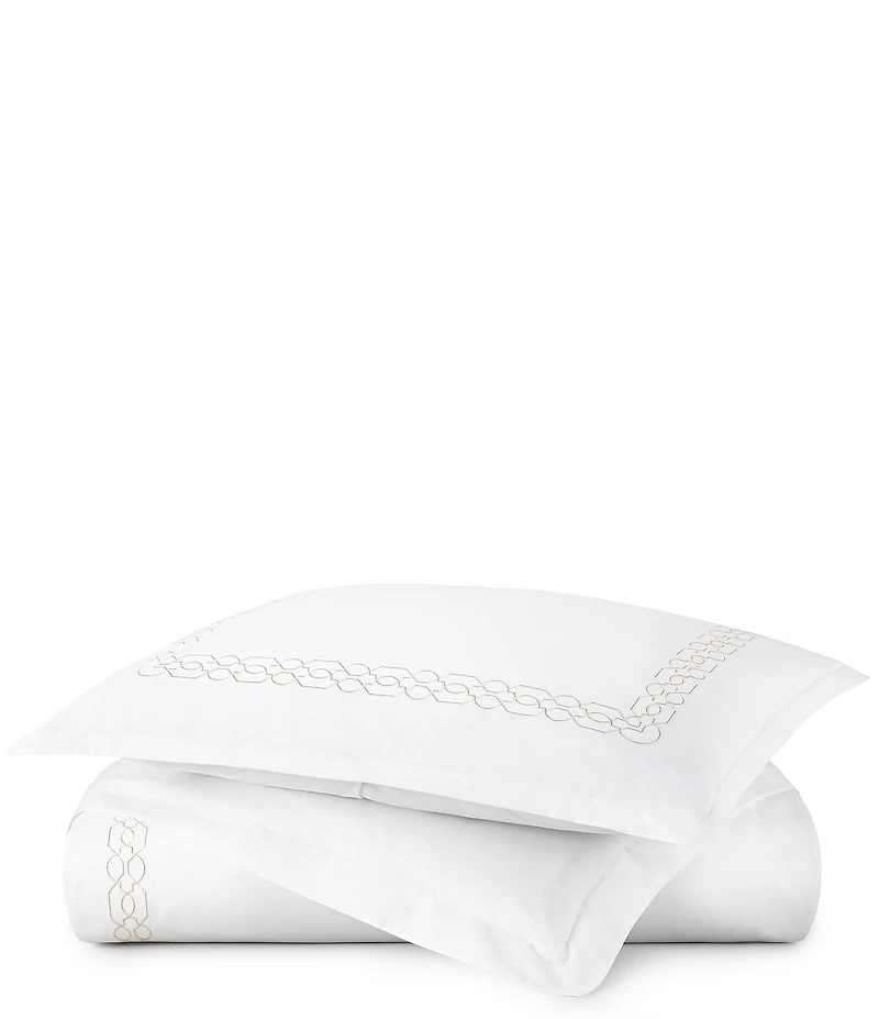 Peacock Alley Filigree Classic Embroidered Duvet Cover Mini Set