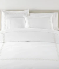 Peacock Alley Filigree Classic Embroidered Duvet Cover Mini Set