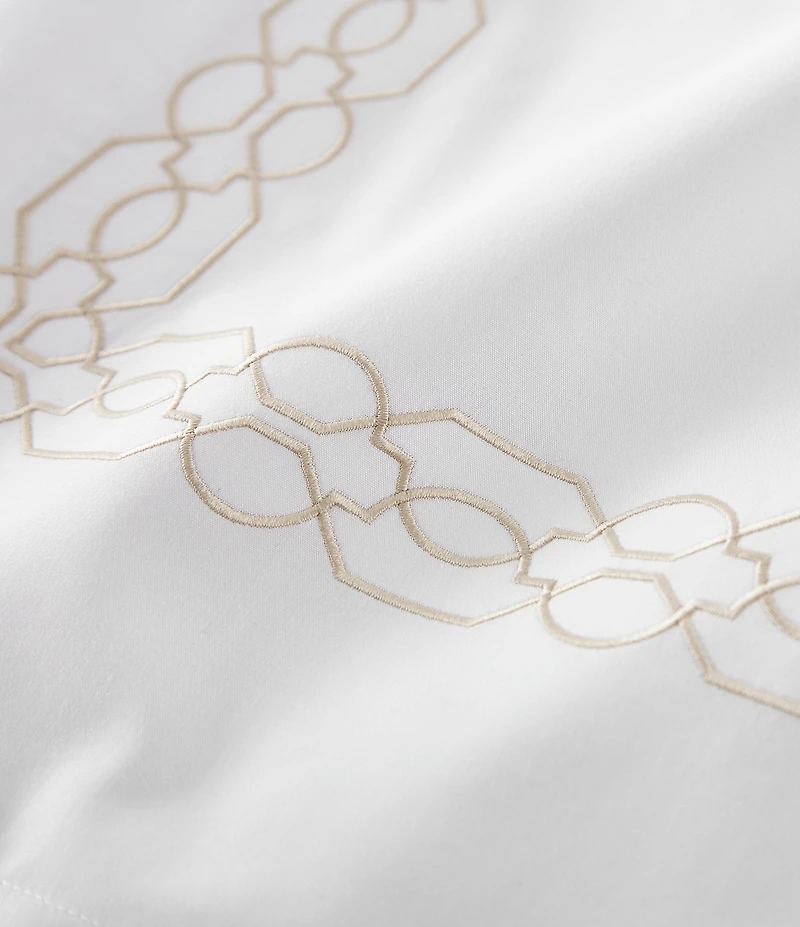 Peacock Alley Filigree Classic Embroidered Duvet Cover Mini Set