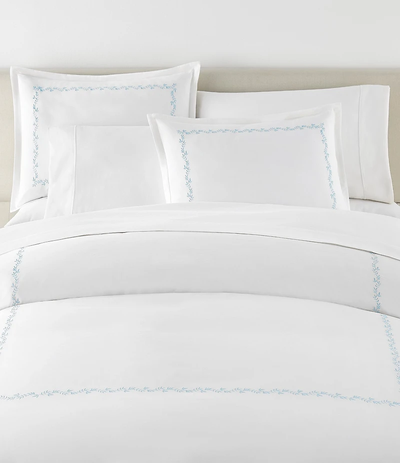 Peacock Alley Ivy Classic Embroidered Duvet Cover Mini Set