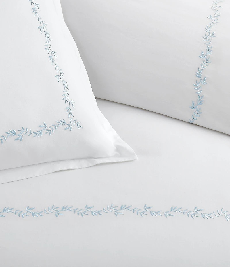Peacock Alley Ivy Classic Embroidered Duvet Cover Mini Set