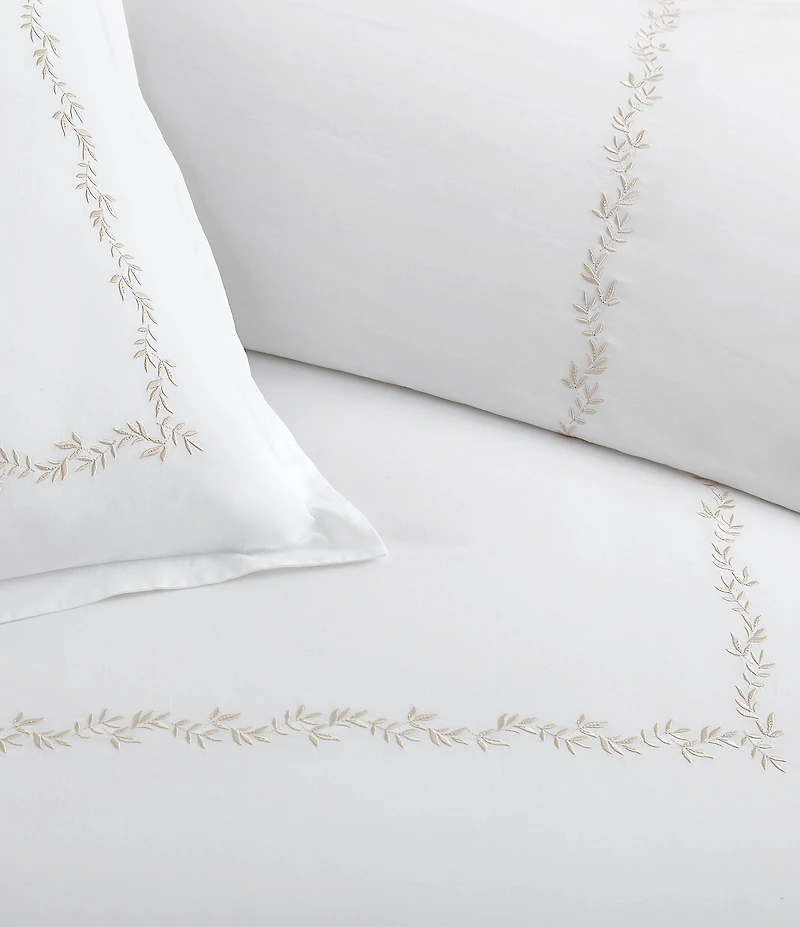 Peacock Alley Ivy Classic Embroidered Duvet Cover Mini Set