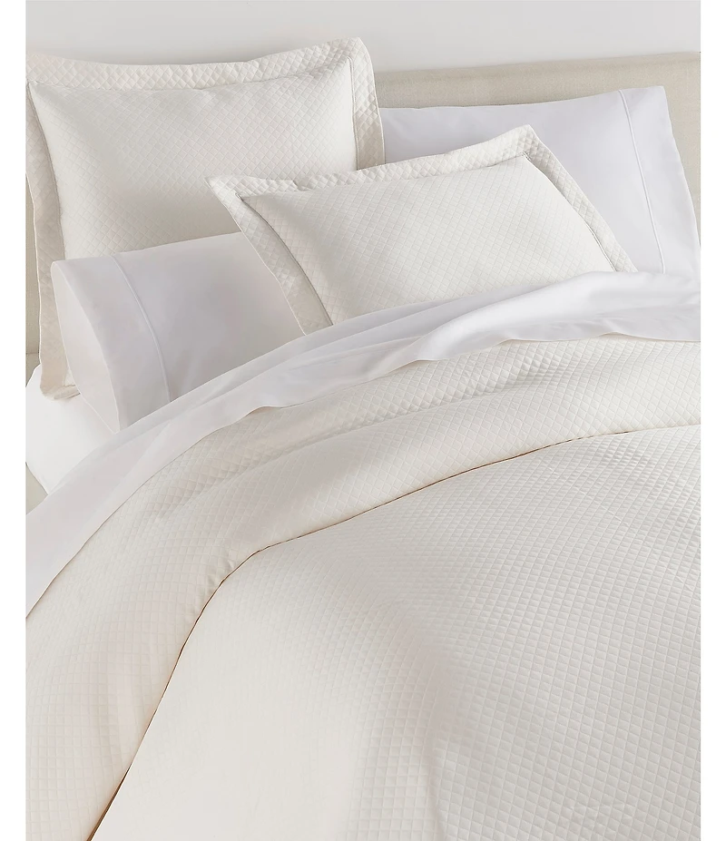 Peacock Alley Oxford Diamond Patterned Quilt Sham