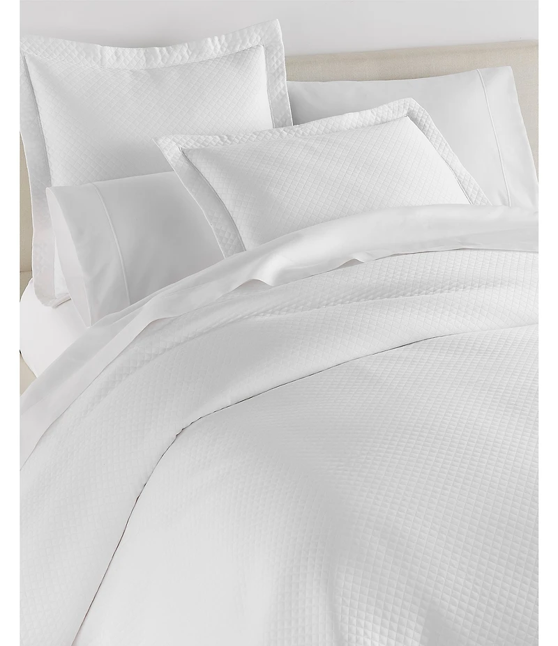 Peacock Alley Oxford Diamond Patterned Quilt Sham