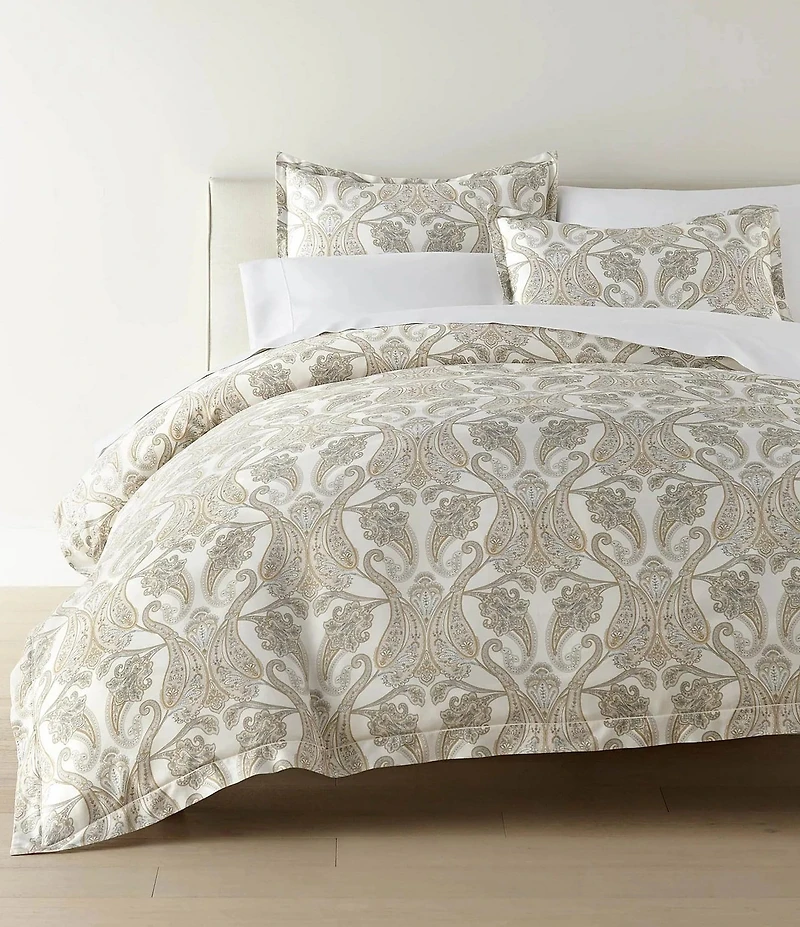 Peacock Alley Paisley Pearl Classic Printed Duvet Cover Mini Set