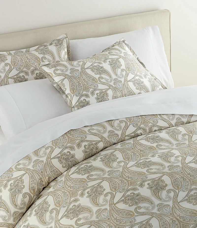 Peacock Alley Paisley Pearl Classic Printed Duvet Cover Mini Set
