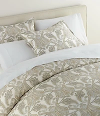 Peacock Alley Paisley Pearl Classic Printed Duvet Cover Mini Set
