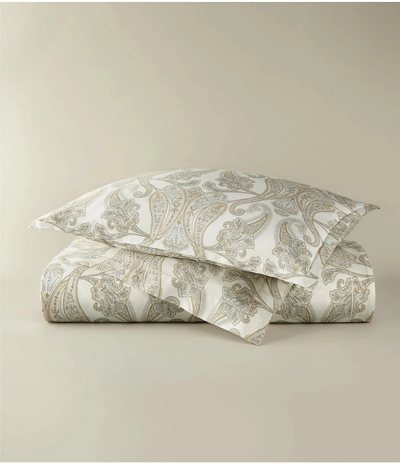 Peacock Alley Paisley Pearl Classic Printed Duvet Cover Mini Set