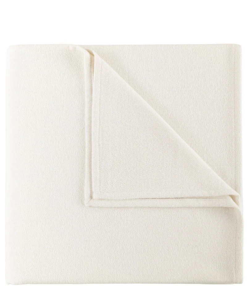 Peacock Alley Vineyard Basket Weave Patterned Cotton Throw Blanket