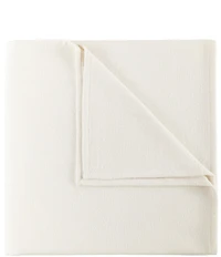 Peacock Alley Vineyard Basket Weave Patterned Cotton Throw Blanket