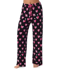 Peanuts Jersey Knit Snoopy Heart Print Coordinating Valentine's Day Sleep Pants