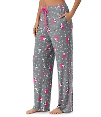 Peanuts Jersey Knit Snoopy XOXO Print Coordinating Valentine's Day Sleep Pants