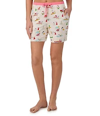 Peanuts Snoopy Beach Print Jersey Knit Coordinating Sleep Boxers
