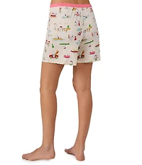 Peanuts Snoopy Beach Print Jersey Knit Coordinating Sleep Boxers