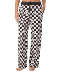 Peanuts Snoopy Checked Print Drawstring Tie Coordinating Sleep Pants