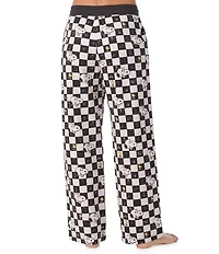 Peanuts Snoopy Checked Print Drawstring Tie Coordinating Sleep Pants