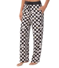 Peanuts Snoopy Checked Print Drawstring Tie Coordinating Sleep Pants