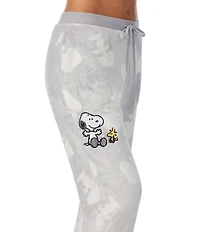 Peanuts Snoopy Chenille Jacquard Drawstring Tie Coordinating Sleep Pant