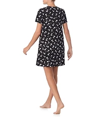 Peanuts Snoopy Printed Short Sleeve Round Neck Knit Sleepshirt