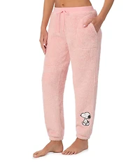Peanuts Solid Cozy Plush Drawstring Tie Coordinating Sleep Pants