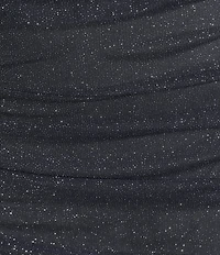 Pear Culture Glitter Mesh Ruched Long Dress
