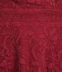 Pear Culture Lace Scalloped V-Neck A-Line Dress