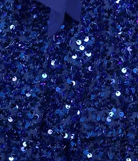 Pear Culture Sequin Sweetheart Neck Tiered Ruffle Dress