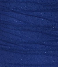 Pear Culture Sleeveless V-Neck Power Glitter Mesh Dress