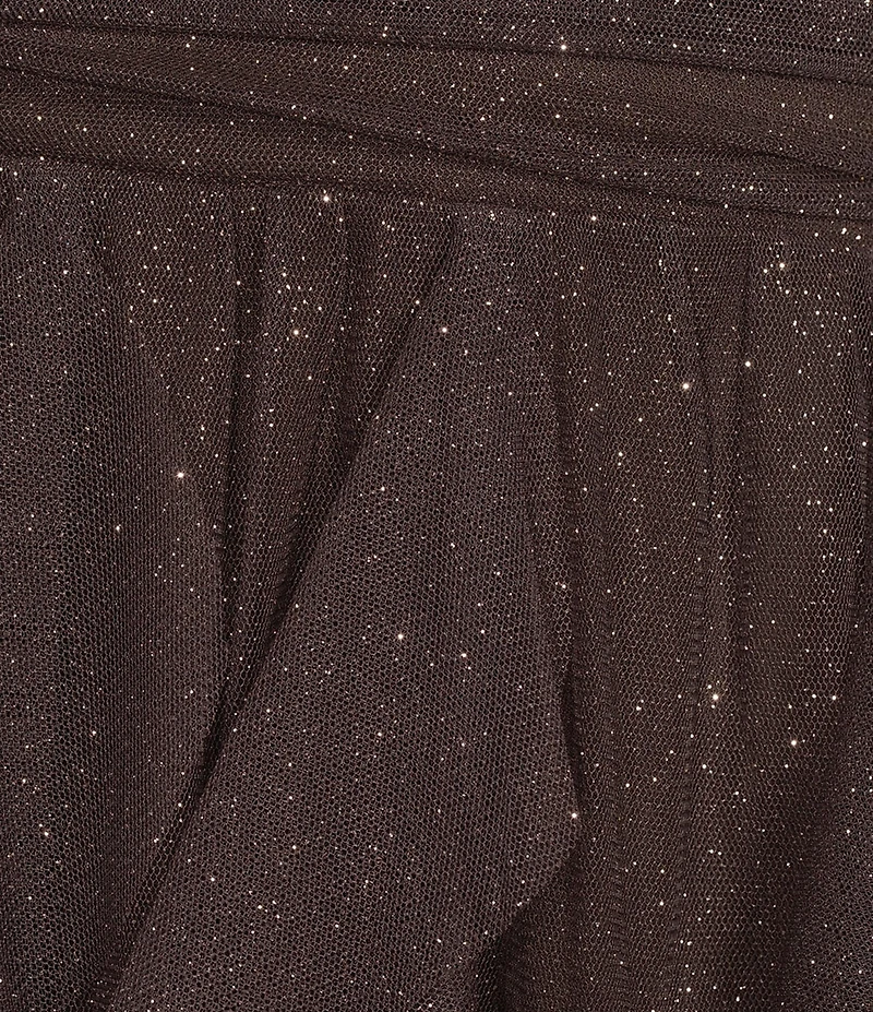Pear Culture Spaghetti Strap Glitter Cork Dress