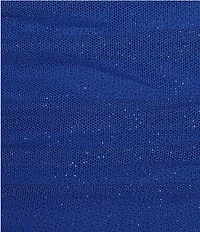 Pear Culture Spaghetti Strap Square Neck Wrap Tail Glitter Dress