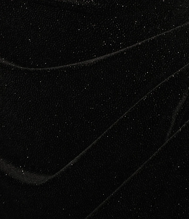 Pear Culture Strapless Sweetheart Glitter Velvet Dress